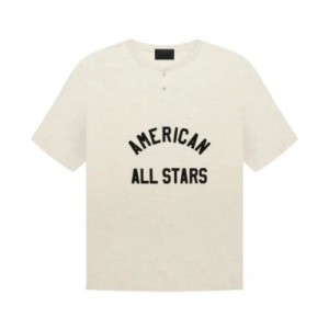 Camiseta Essentials Fear of God American All Stars Blancas | 08THCRAGB