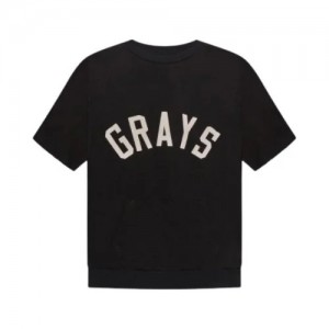 Camiseta Essentials Fear of God Grays Negras | 63XMSRJLH