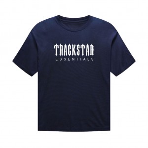 Camiseta Essentials Trackstar Lana Cashmere Azul Marino Azules | 89BPRIUFY