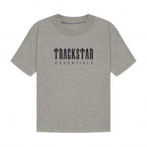 Camiseta Essentials Trackstar London Boxy Gray | 10FNRQVAK