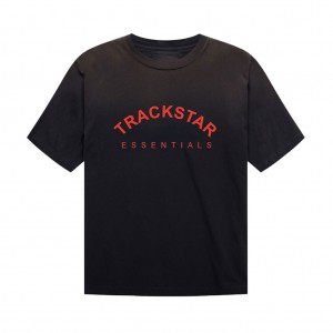 Camiseta Essentials Trackstar London logo design Negras | 24JOSYDAM