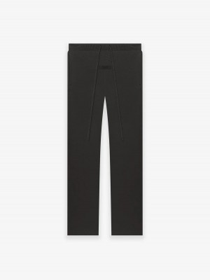 Pantalon Deportivo Essentials Waffle Relaxed Negras | 18HVZSJQY