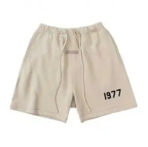 Short Essentials 8th Colección 1977 Flocking Letter Beige | 85XHUGLTC