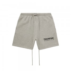 Short Essentials Trackstar Logo-Tab Acanalado Woven Gray | 19JXGHOSF