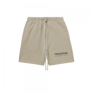 Short Essentials Trackstar London Black Logo Lounge Marrones | 13AXQMNKJ