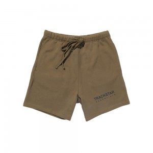 Short Essentials Trackstar Premium Gatti Marrones Oscuro | 93QHVJCGU