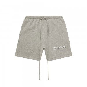 Short Essentials Trackstar Tab Acanalado Woven Gray | 75VBINJFG