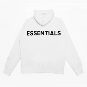 Sudadera con Capucha Essentials Fear Of God Reflective Letter Blancas | 19QMBAXVT