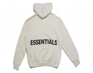 Sudadera con Capucha Essentials Fear of God Estampadas Pullover Creme | 73KRBVZXS