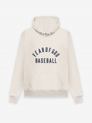 Sudadera con Capucha Essentials Fear of God Baseball Creme | 92OTCWKYQ