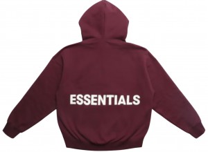 Sudadera con Capucha Essentials Fear of God Printed Estampadas Pullover Burdeos | 82NQXLGYF