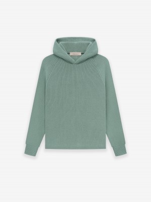 Sudadera con Capucha Essentials Knit Niños Verde | 03UPZABJR