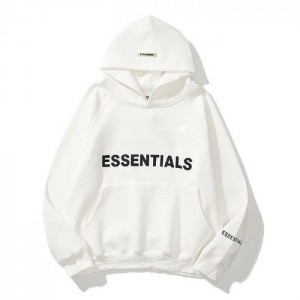 Sudadera con Capucha Essentials Oversized Blancas | 51QXPNAJH