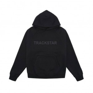 Sudadera con Capucha Essentials Trackstar Premium Negras | 17MKZONWS