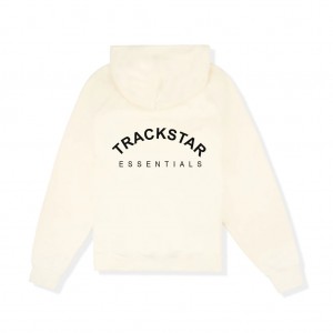 Sudadera con Capucha Essentials Trackstar Regular Fit Beige | 93JCYGZHL