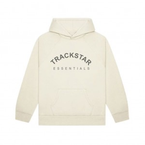 Sudadera con Capucha Essentials Trackstar Premium Beige | 54GYIDENZ