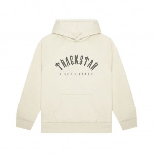 Sudadera con Capucha Essentials Trackstar Premium Regular Fit Beige | 05WQAYCTD