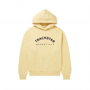 Sudadera con Capucha Essentials Trackstar Cream/Black | 65BHUTFGN