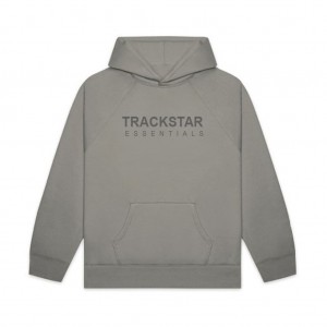 Sudadera con Capucha Essentials Trackstar Premium Gatti Gray | 69SIEHMPO