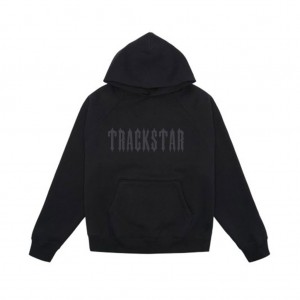 Sudadera con Capucha Essentials Trackstar Premium Fit Negras | 65WTZOEBJ