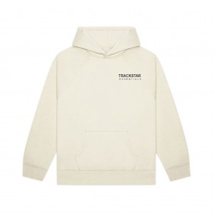 Sudadera con Capucha Essentials Trackstar London Regular Fit Beige | 90TQMHPCZ