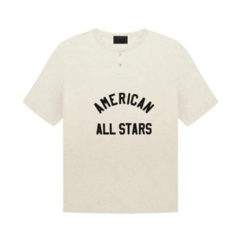 Camiseta Essentials Fear of God American All Stars Blancas | 08THCRAGB