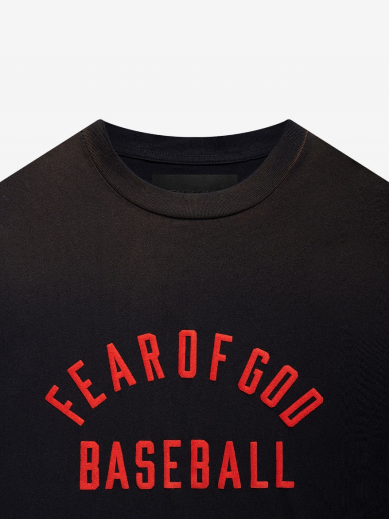 Camiseta Essentials Fear of God Baseball Tees Negras | 63IHQYVBJ