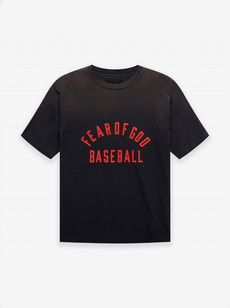 Camiseta Essentials Fear of God Baseball Tees Negras | 63IHQYVBJ