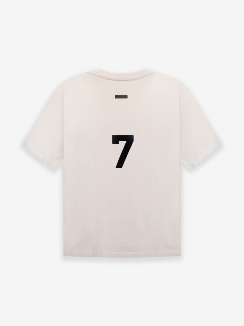 Camiseta Essentials Fear of God Grays Henley Tee Creme | 53SMXLYVZ