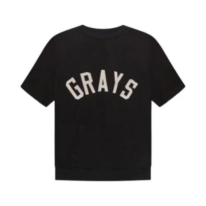 Camiseta Essentials Fear of God Grays Negras | 63XMSRJLH