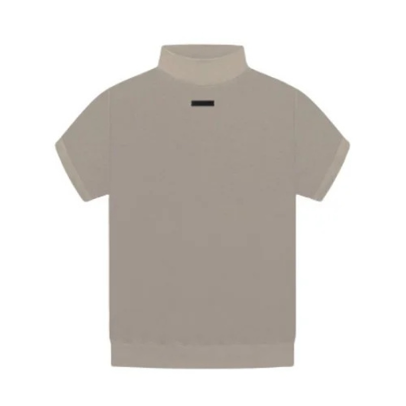 Camiseta Essentials Fear of God Inside Out Mock Neck Gray | 56GKPCEWB