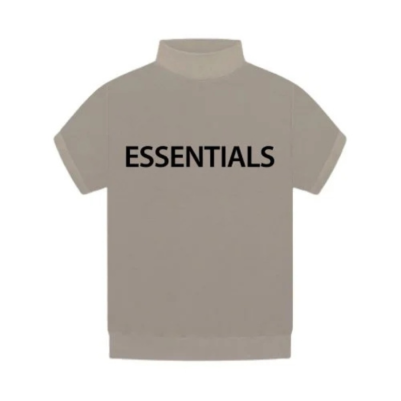 Camiseta Essentials Fear of God Inside Out Mock Neck Gray | 56GKPCEWB