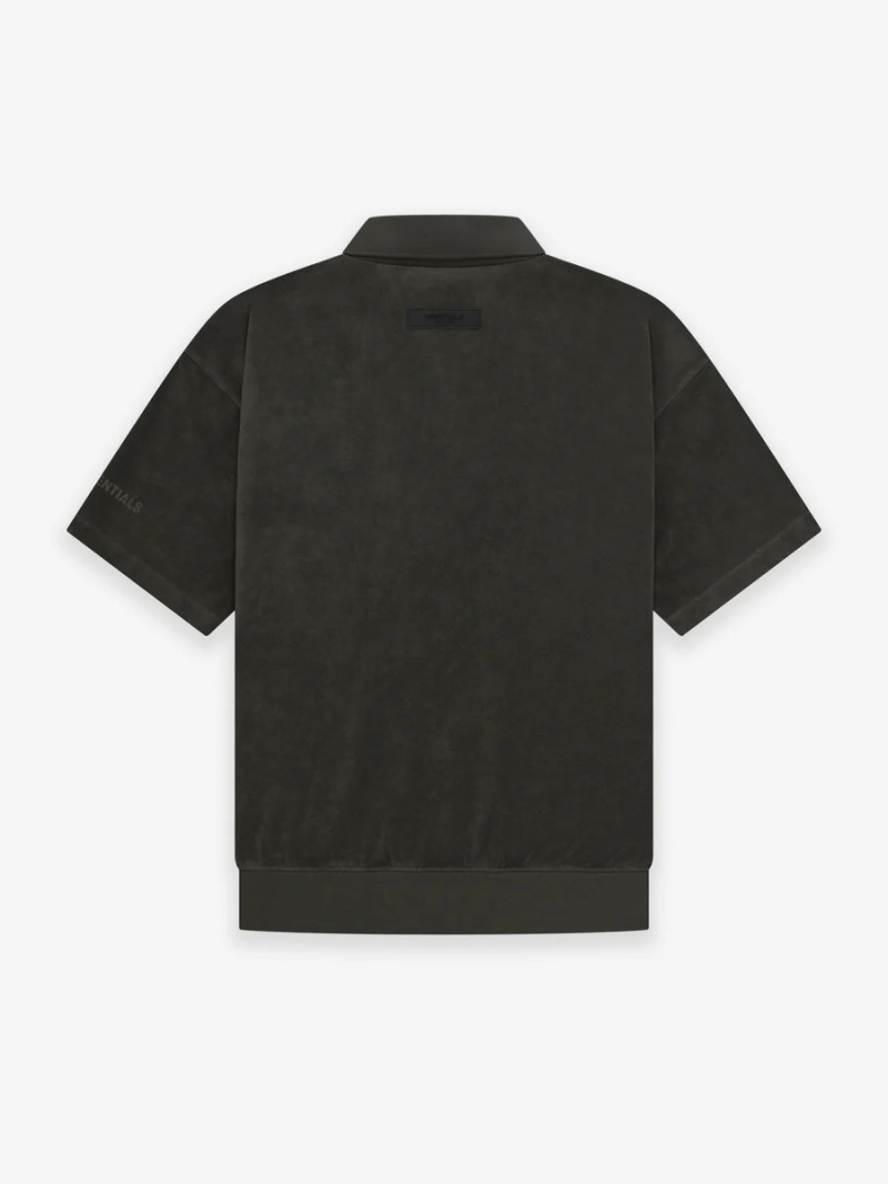 Camiseta Essentials SS Terry Polo Verde Oscuro | 28ORCWFLN