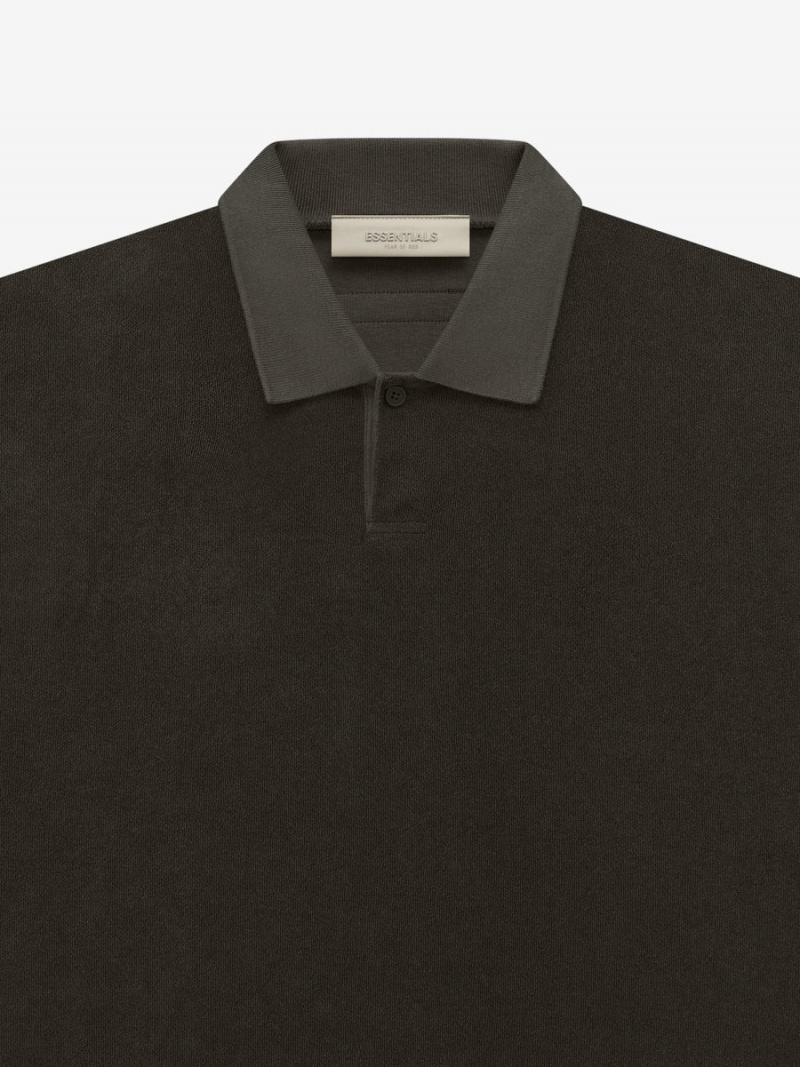 Camiseta Essentials SS Terry Polo Verde Oscuro | 28ORCWFLN