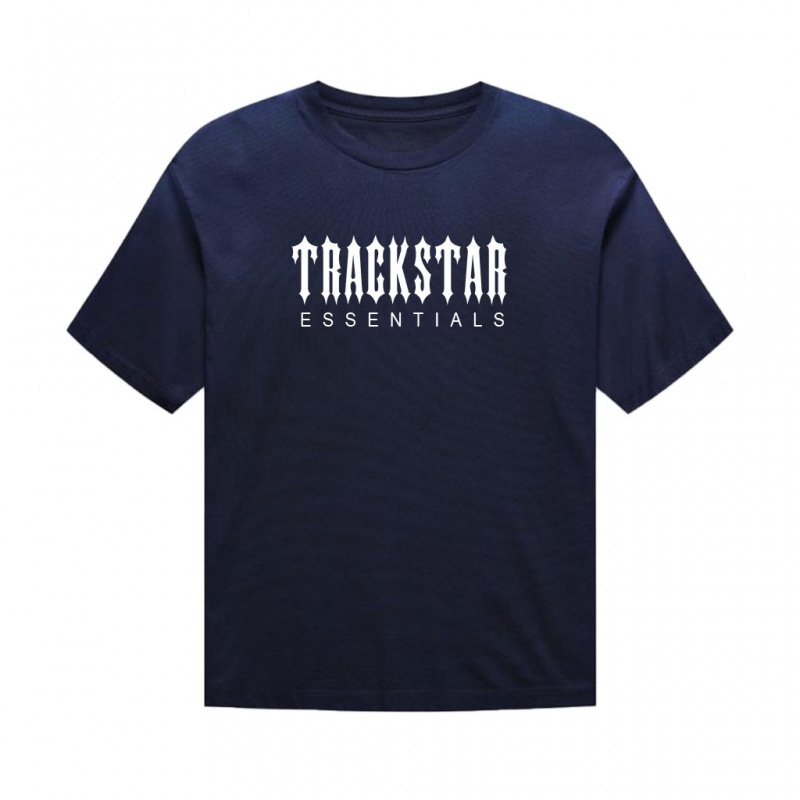 Camiseta Essentials Trackstar Lana Cashmere Azul Marino Azules | 89BPRIUFY