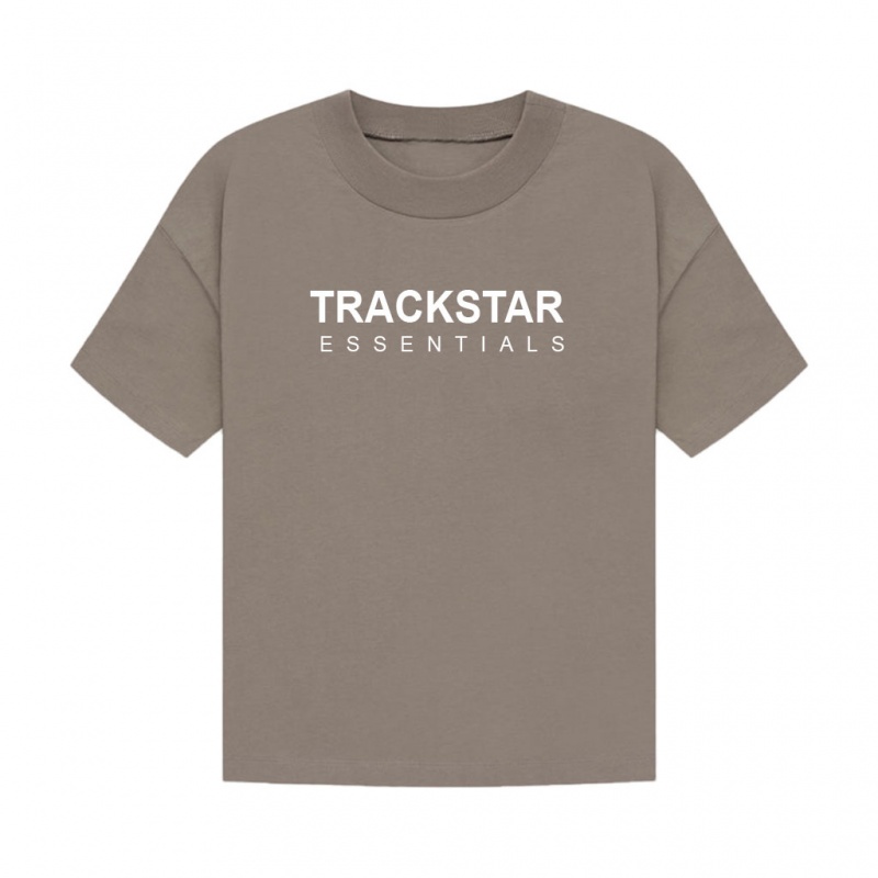 Camiseta Essentials Trackstar London Ligeros Lana Crepe Marrones | 04KNSCVHG