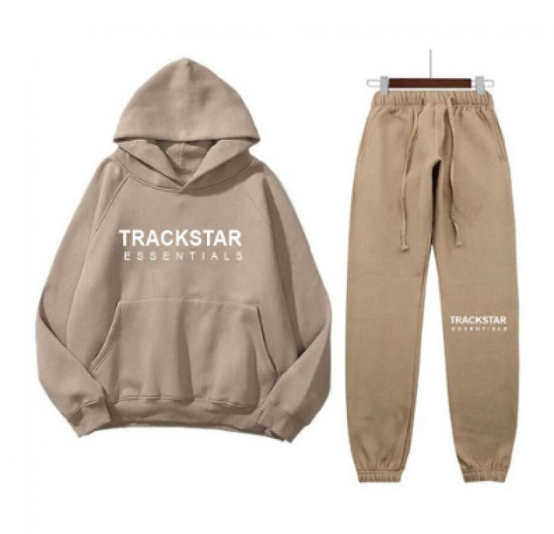 Chandals Essentials Trackstar Logo Printed Marrones | 35QLRSONY