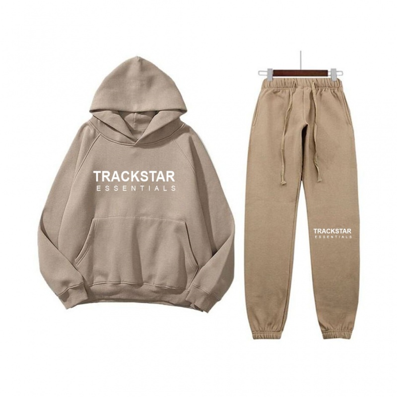 Chandals Essentials Trackstar Logo Printed Marrones | 37QEIFXLC