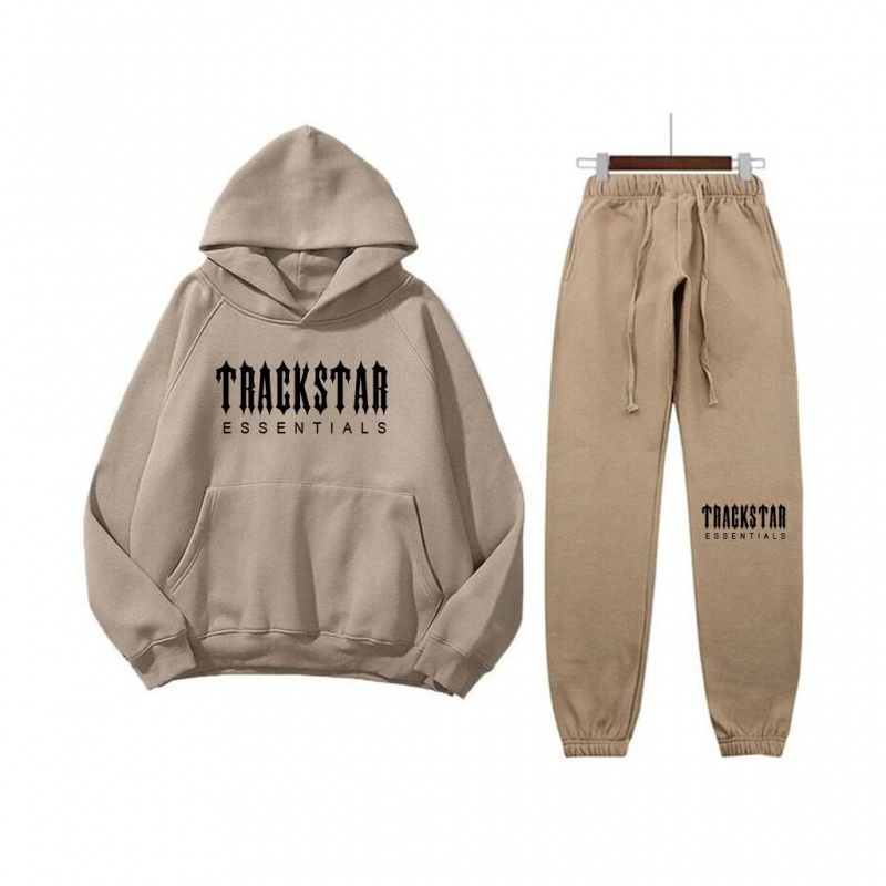 Chandals Essentials Trackstar Logo Printed Marrones | 84KGZARWY