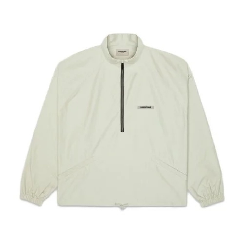 Chaquetas Essentials Fear of God Half Zip Blancas | 13RJXOVBM