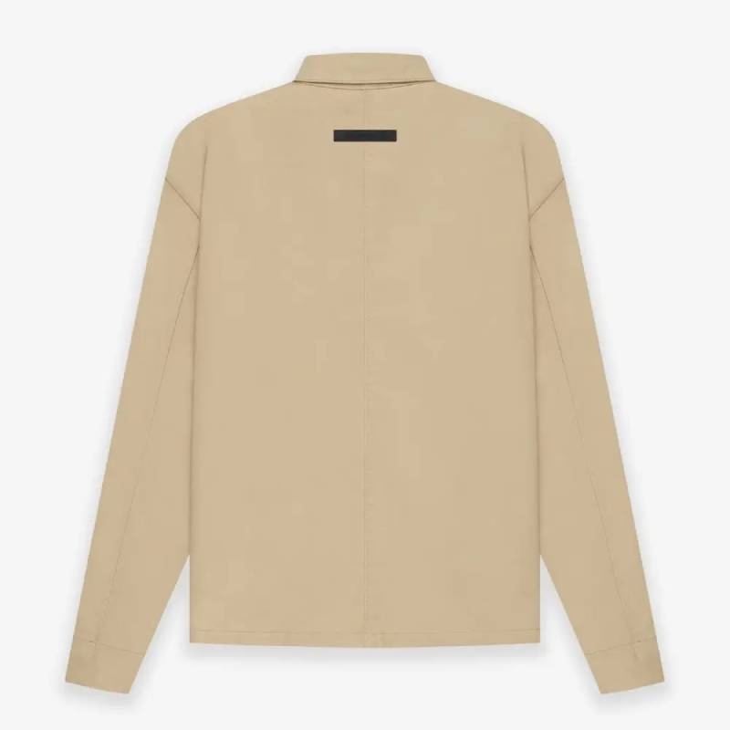 Chaquetas Essentials Fear of God Twill Kaki | 31IVGPWQJ