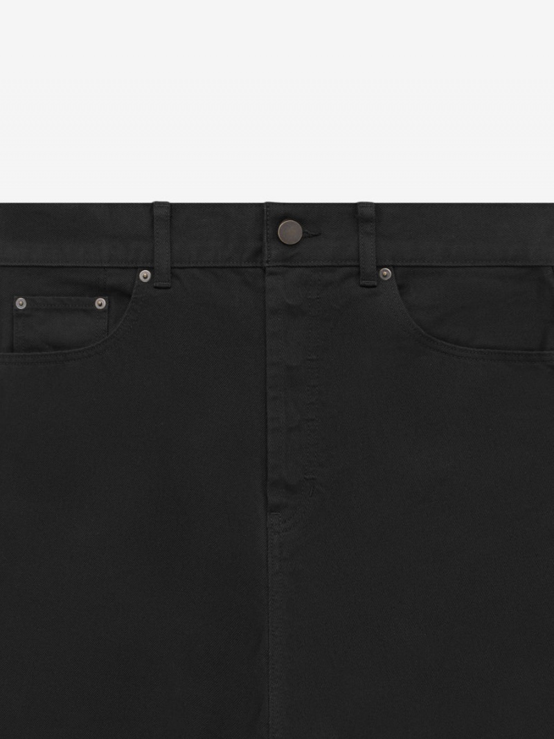 Pantalon Deportivo Essentials 5 Pocket Jean Jet Negras | 07LNSMHDP