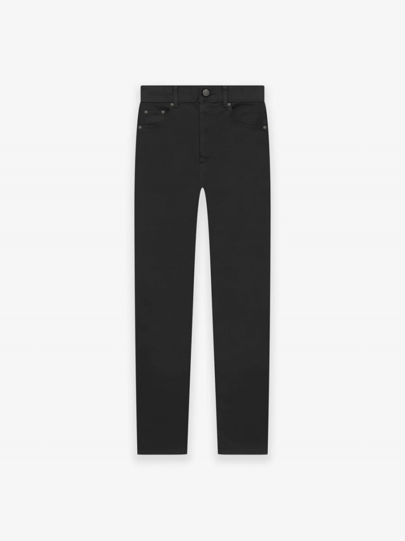 Pantalon Deportivo Essentials 5 Pocket Jean Jet Negras | 07LNSMHDP