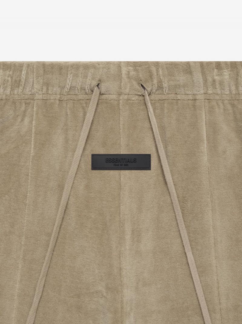 Pantalon Deportivo Essentials Velour Marrones | 45HJSTULK