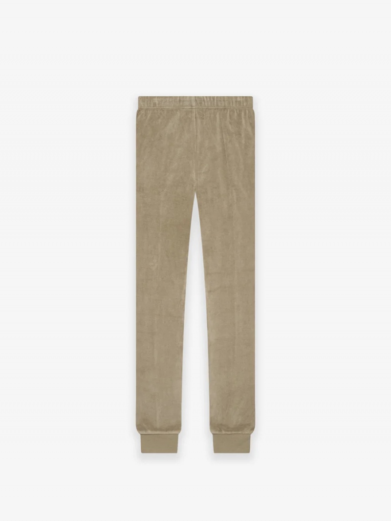 Pantalon Deportivo Essentials Velour Marrones | 45HJSTULK