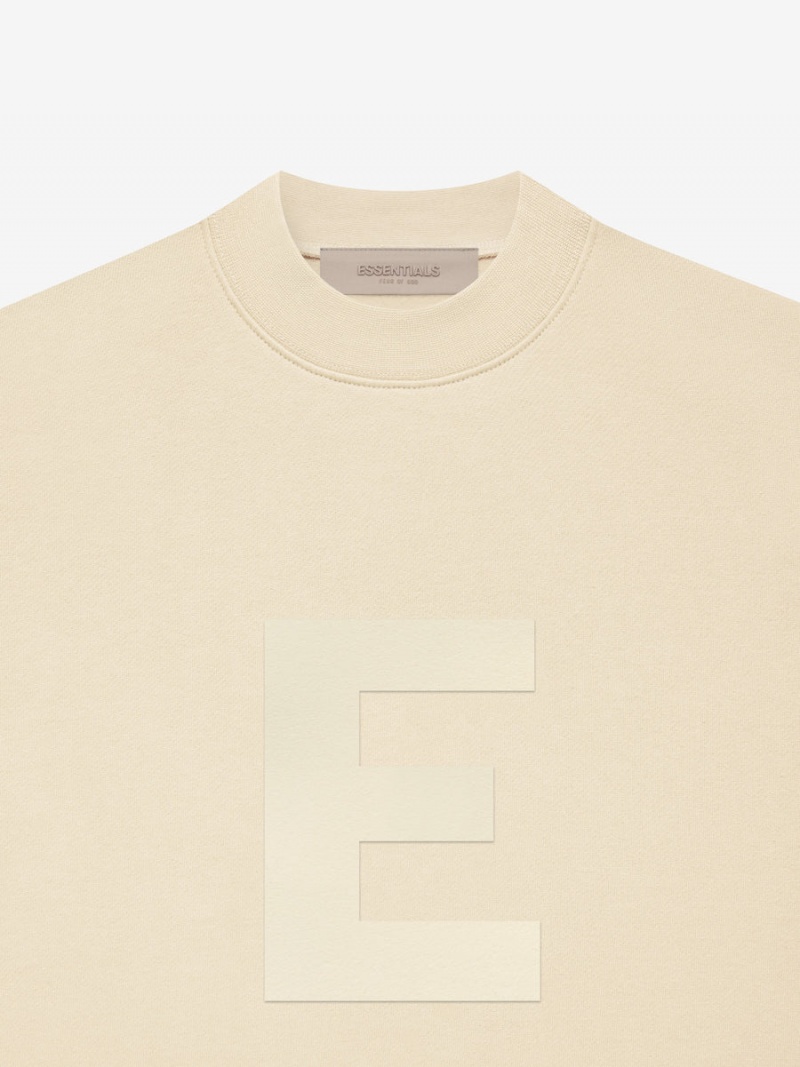 Sudadera Essentials Crewneck Egg Shell Niños Beige | 34TRAZSDN