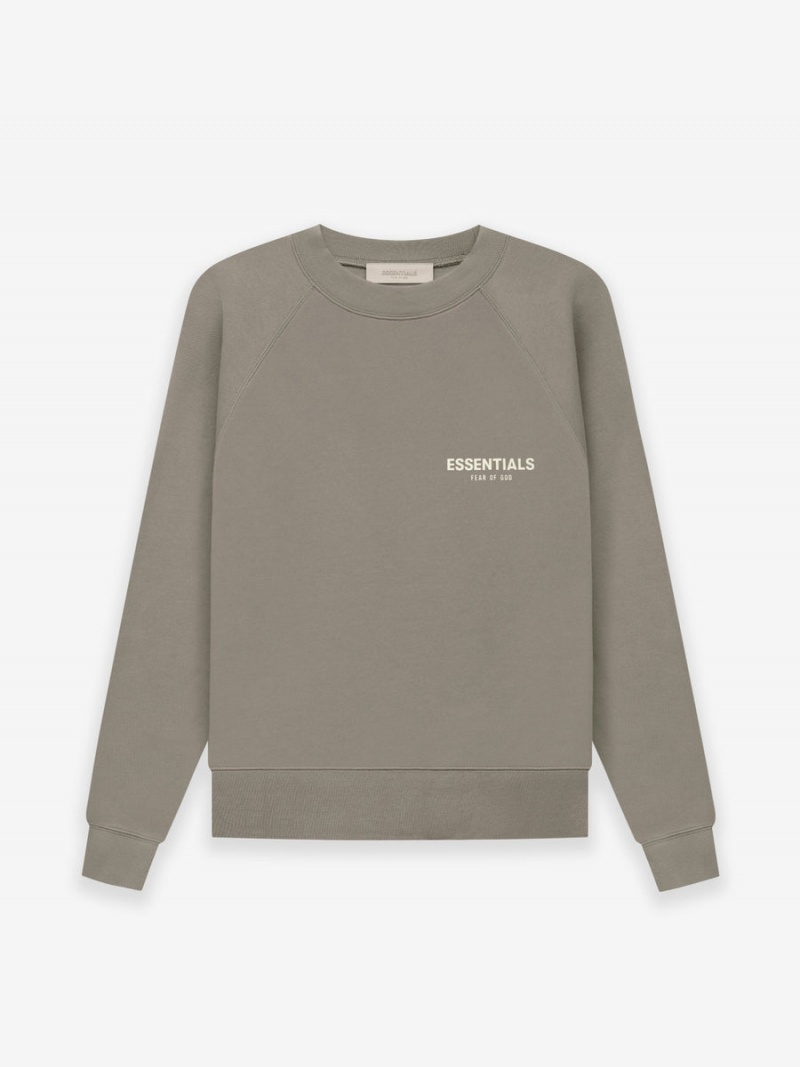 Sudadera Essentials Fear of God Crewneck Gray | 84ZSUPXNT