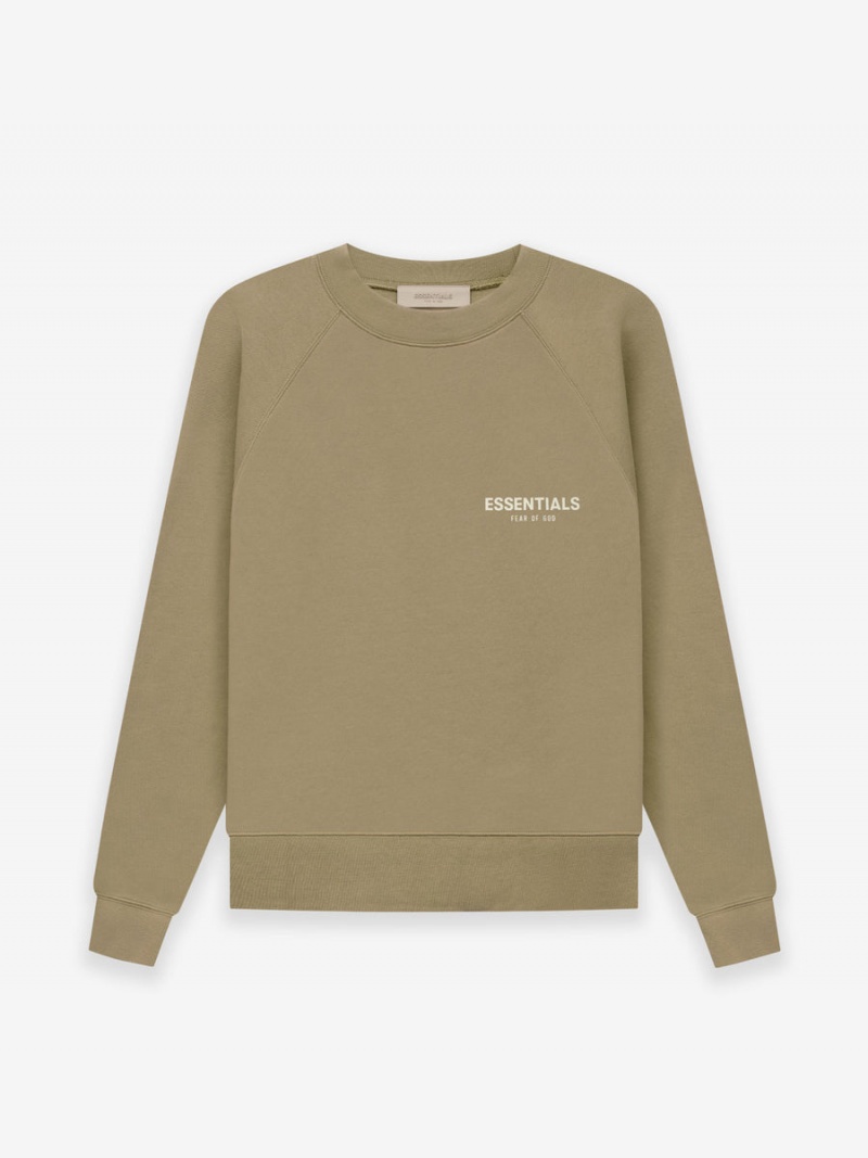 Sudadera Essentials Fear of God Crewneck Marrones | 43SJHZELY