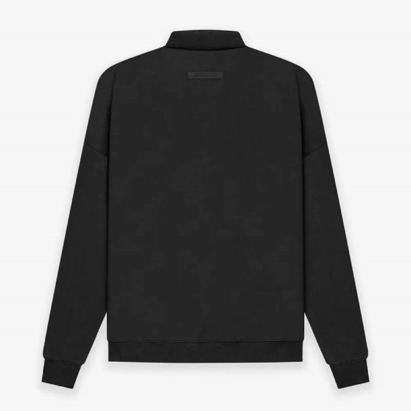 Sudadera Essentials Fear of God Long Sleeve Polo Negras | 04SKBTEZI