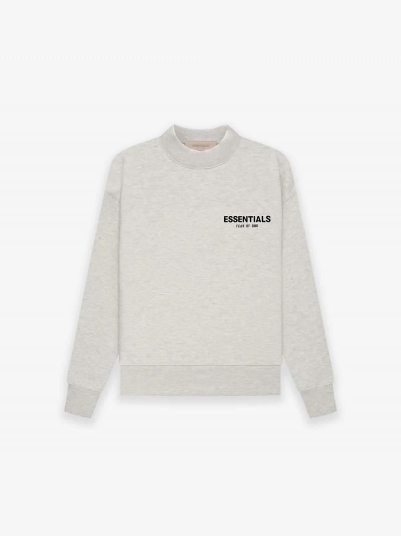 Sudadera Essentials Light Oatmeal Niños Crewneck | 32AIDCLGU